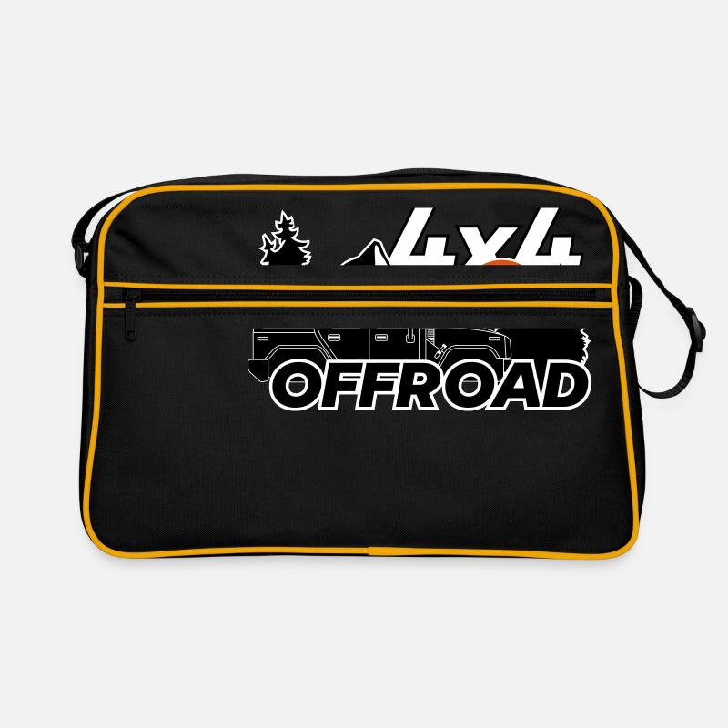 Offroad 4x4 Jeep logo - Retro Bag - black/gold
