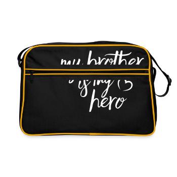 My Brother is my Hero - Retro Bag - black/gold - Front