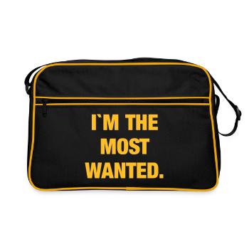 I`m the most wanted - Retro Bag - black/gold - Front