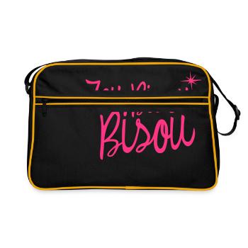Zou Bisou Bisou - Sac Retro - noir/or - Devant