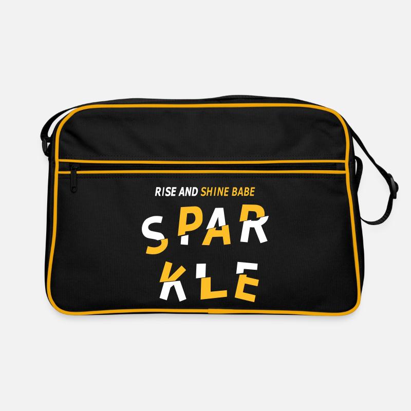 Sparkle - Retro Tasche - Schwarz/Gold