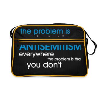 problem: ANTISEMITISM - Retro Bag - black/gold - Front