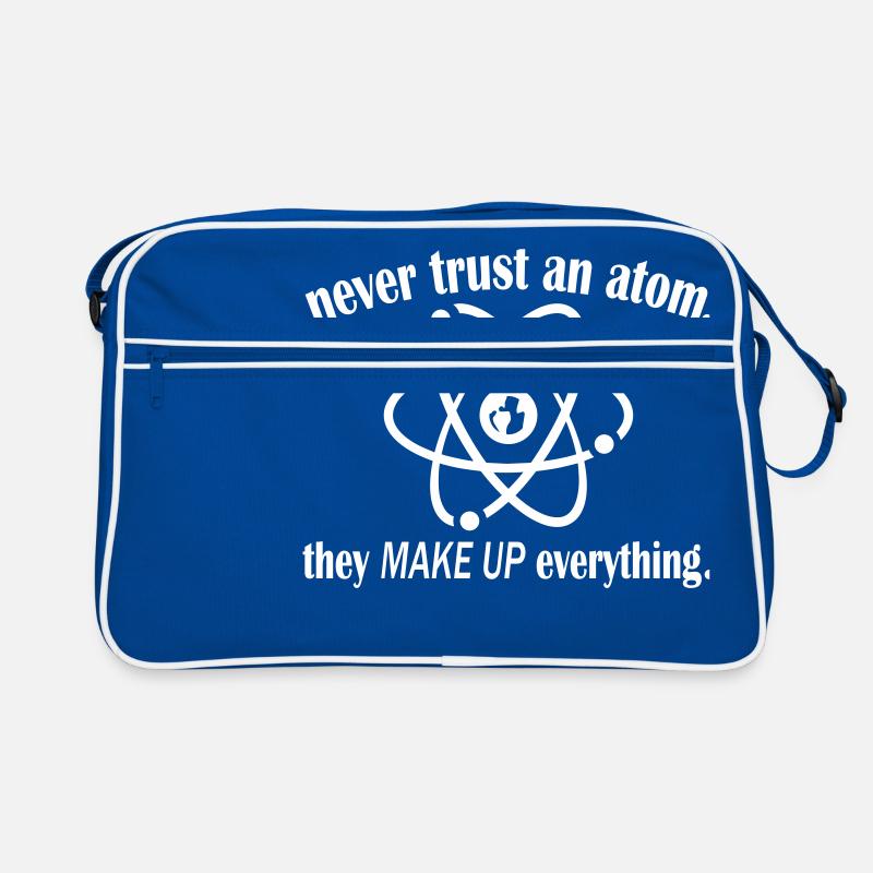 Never Trust An Atom Retro Tasche