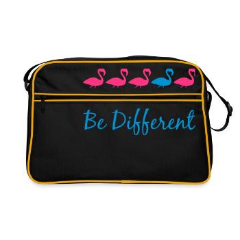 text difference be different many team pattern re - Retro Bag - black/gold - Front