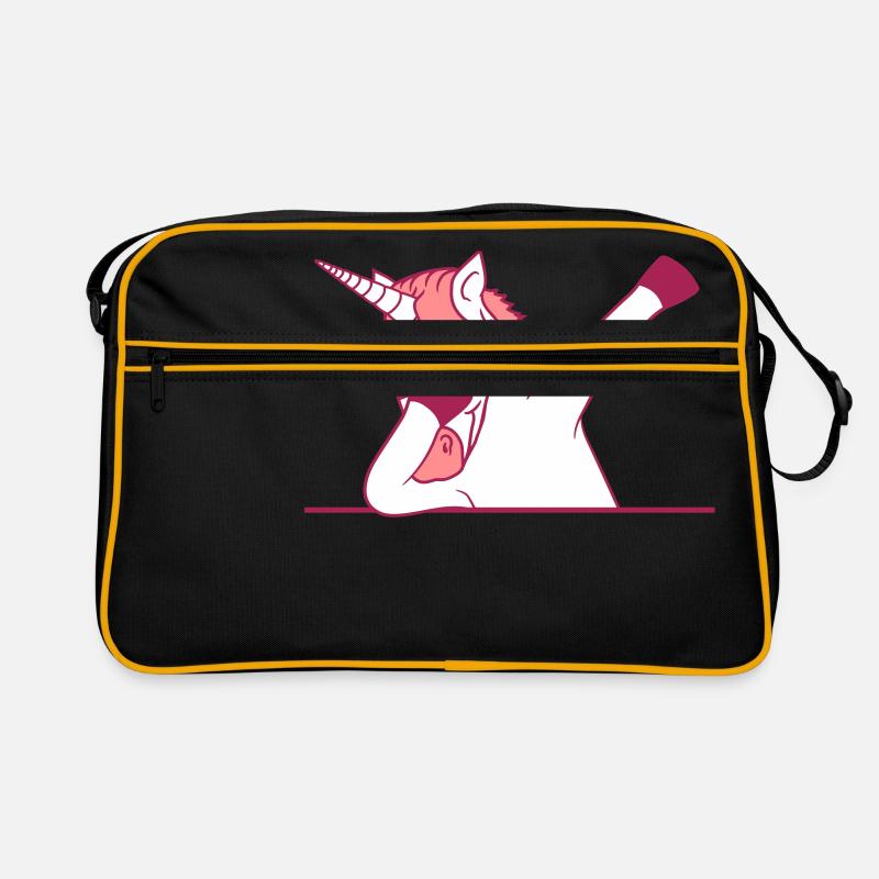 text box write shield wall dabbing unicorn d Retro Bag