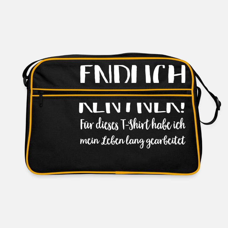 Rentner - Retro Tasche - Schwarz/Gold