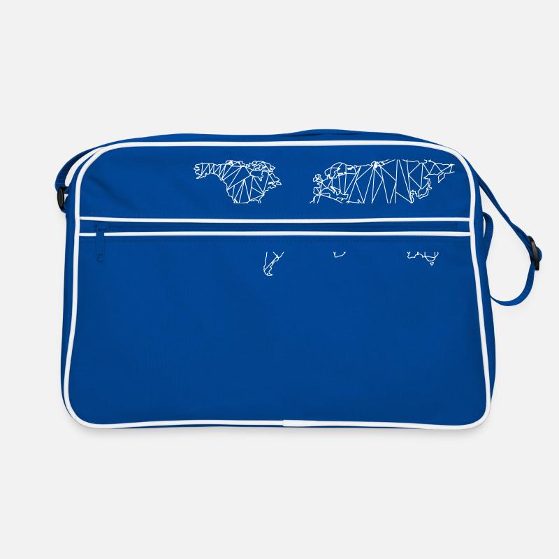 World map geometric Retro Bag