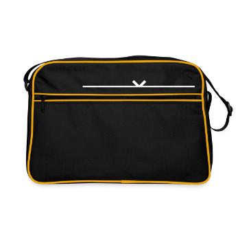 Souligner la ligne avec croix - Sac Retro - noir/or - Devant