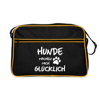gluck - Retro Tasche - Schwarz/Gold - Vorne