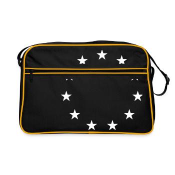 Circle of Stars - Retro Tasche - Schwarz/Gold - Vorne