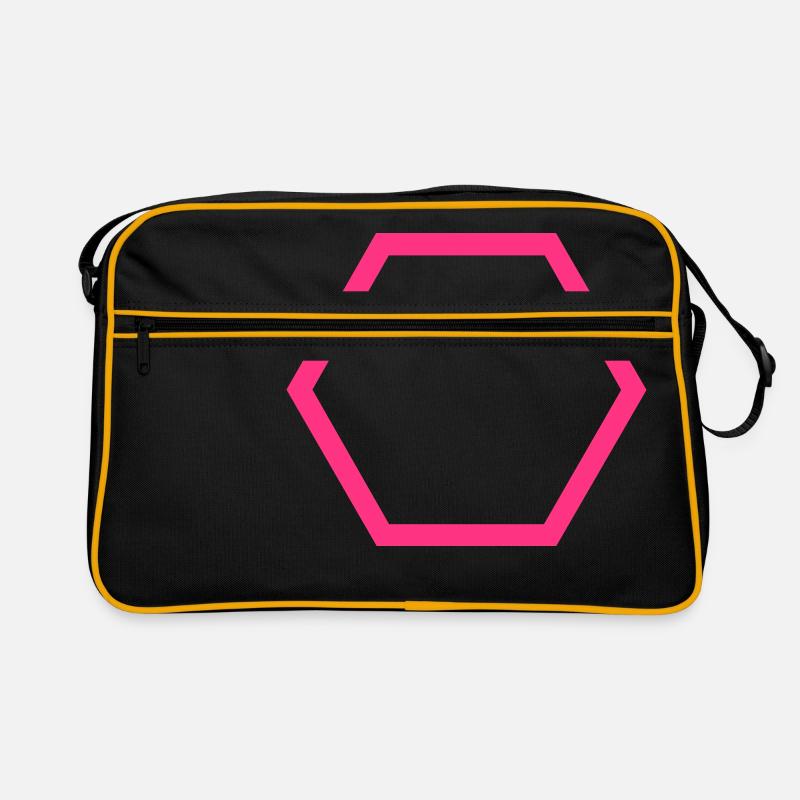 Hexagon Überblick Retro Tasche