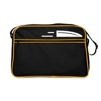 bullet Munition Kugel Geschoss Waffe - Retro Tasche - Schwarz/Gold - Vorne