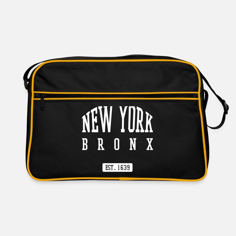 Bronx - Retro Tasche - Schwarz/Gold
