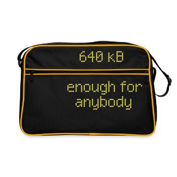 640 kB for anybody - Retro Bag - black/gold - Front