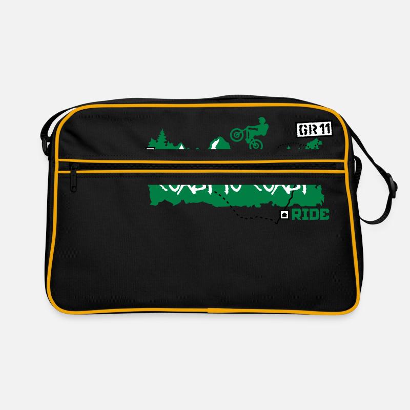 Coast to Coast Ride - Retro Tasche - Schwarz/Gold