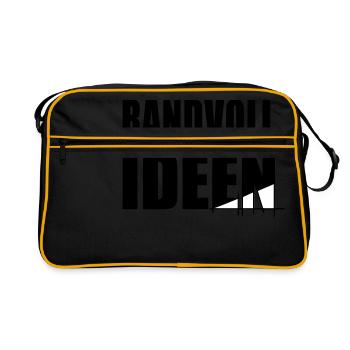 Randvoll mit guten Ideen - Retro Tasche - Schwarz/Gold - Vorne