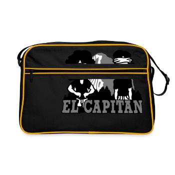 El Capitan Yosemite Valley - Retro Bag - black/gold - Front