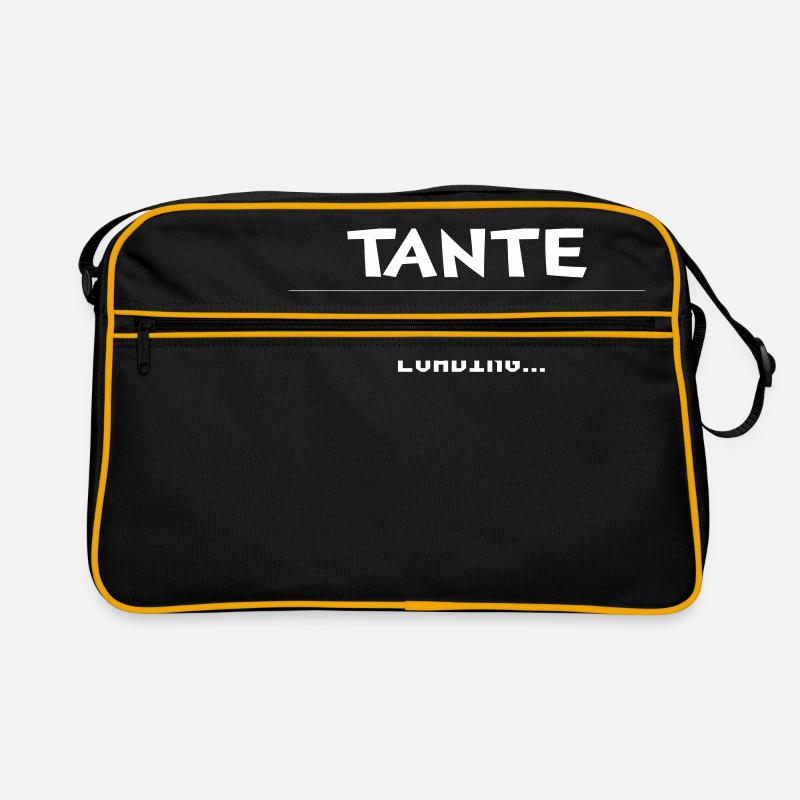 Tante loading Ladebalken - Retro Tasche - Schwarz/Gold
