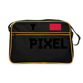 J'AIME PIXELS - Sac Retro - noir/or - Devant
