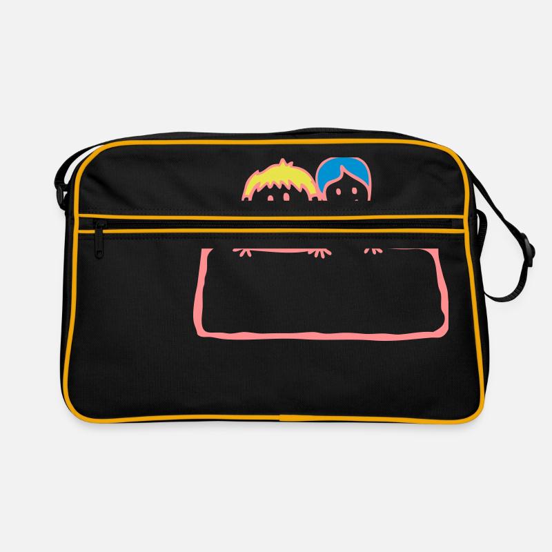 Zeichen-Panel Junge Mädchen Partei anniv Retro Tasche