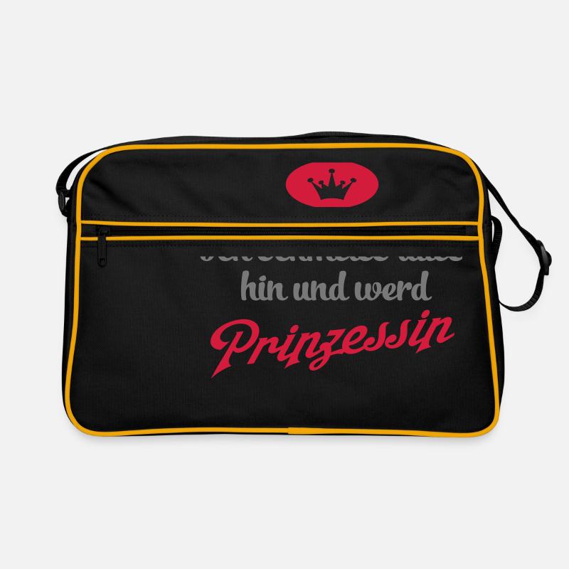 Prinzessin - Retro Tasche - Schwarz/Gold