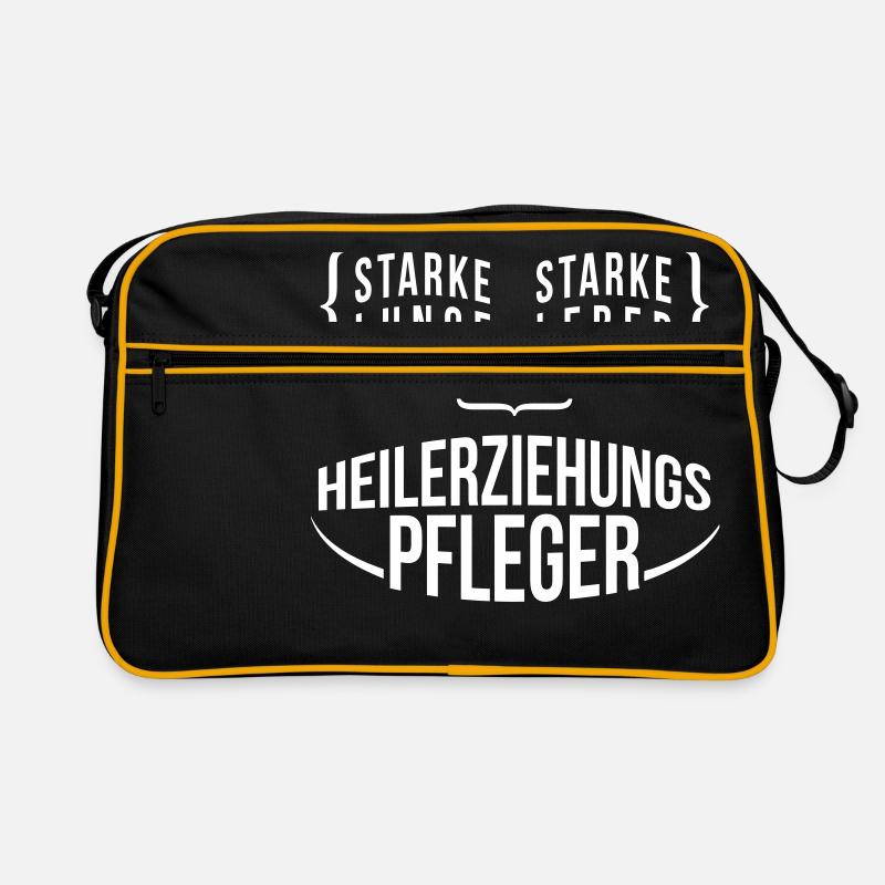 Starker Heilerziehungspfleger - Geschenk - Retro Tasche - Schwarz/Gold