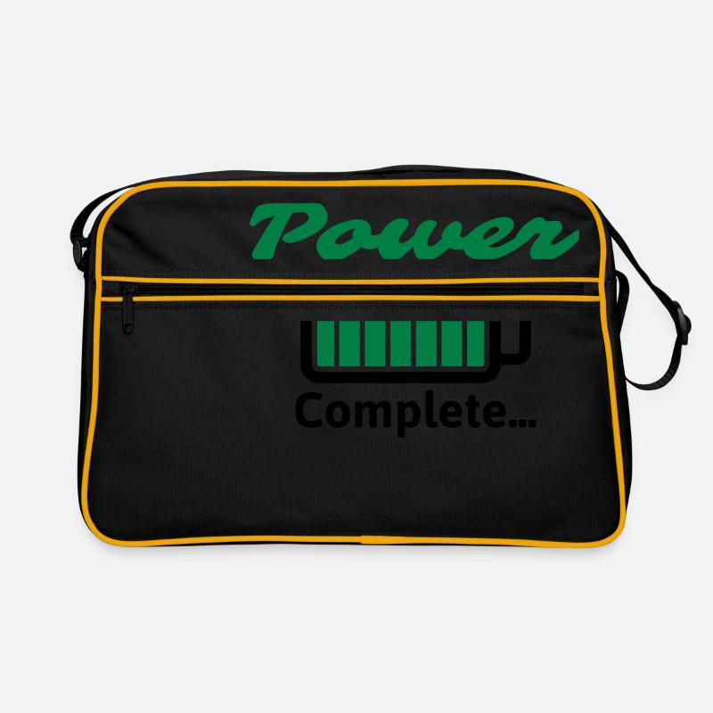 Power Complete... - Retro Tasche - Schwarz/Gold