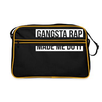 Gangsta Rap Made Me Do It - Sac Retro - noir/or - Devant