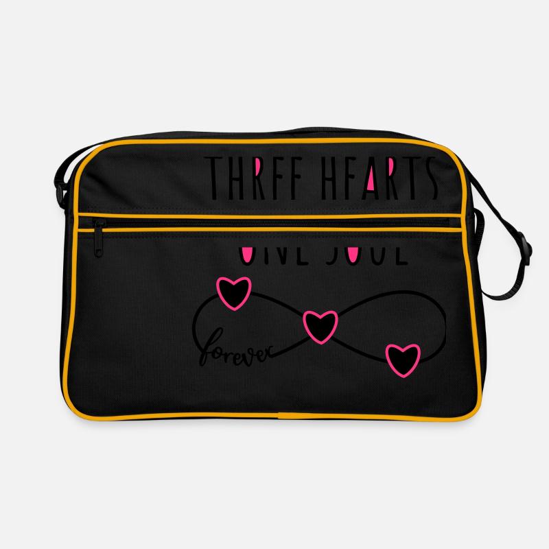 3 cœurs âme Infinity pour toujours pour trois amis Sac Retro