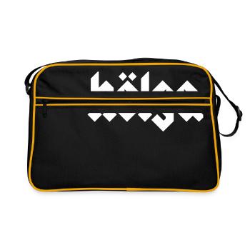 Helga - Retro Tasche - Schwarz/Gold - Vorne