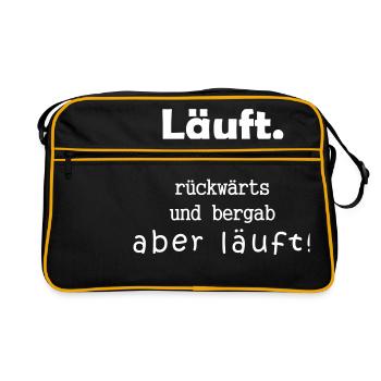 Fonctionne, en arrière et en descente, mais court! - Sac Retro - noir/or - Devant