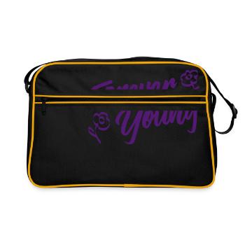 Forever Young - Retro Tasche - Schwarz/Gold - Vorne