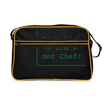 Here I am the boss! - Retro Bag - black/gold - Front