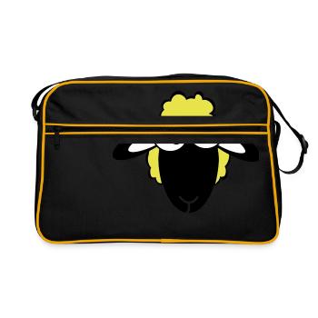 sheep color - Retro Tasche - Schwarz/Gold - Vorne