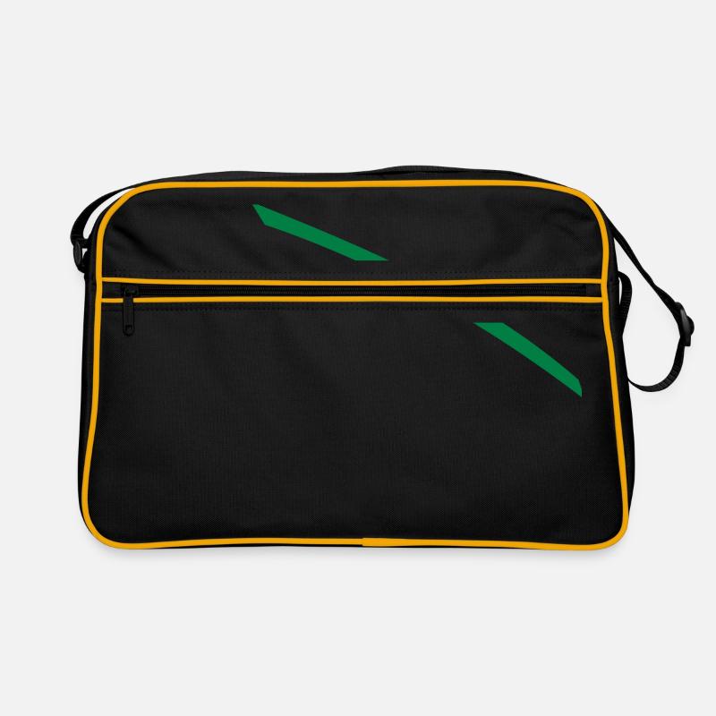 Strich Grün Retro Tasche