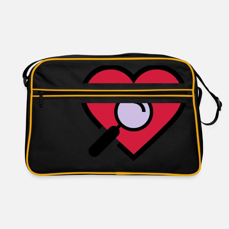 Herzuntersuchung Lupe Retro Tasche