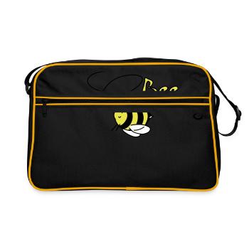 bee crazy - Sac Retro - noir/or - Devant