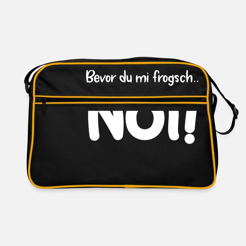 Noi! Witziges Geschenk für Schwaben - Retro Tasche - Schwarz/Gold