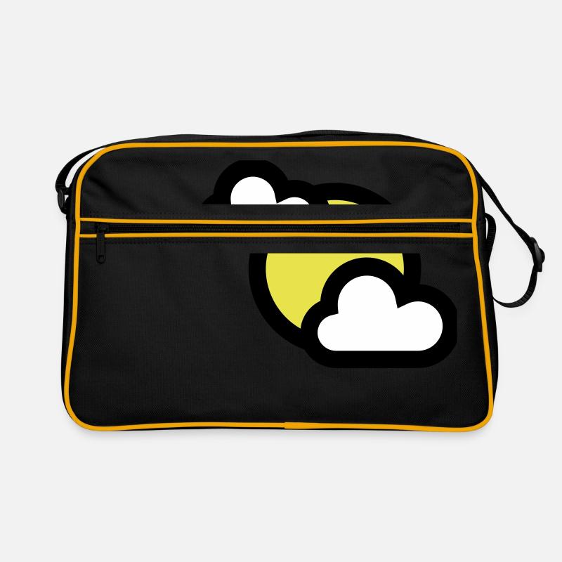 Wetter Symbol oder Icon teilweise bedeckt Retro Tasche