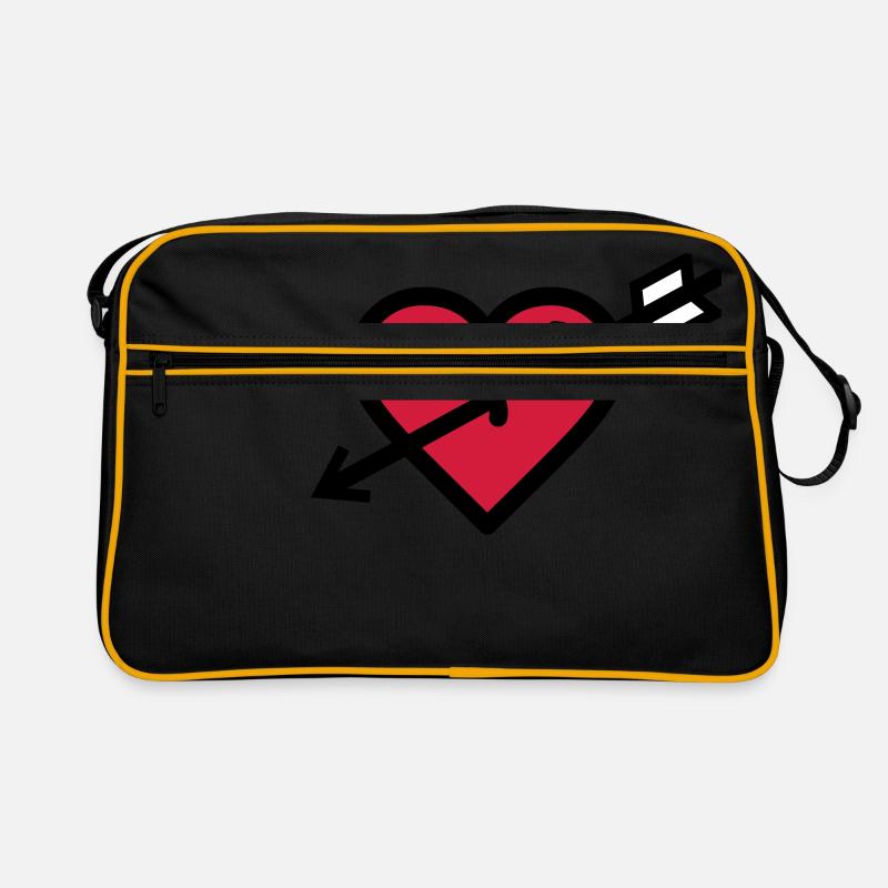 Le coeur dans la flèche de Cupidon est la Saint-Valentin Sac Retro