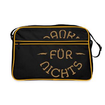Thank you for nothing crocodile icon gift slogan - Retro Bag - black/gold - Front
