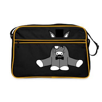 riche monsieur monsieur moustache moustache mono - Sac Retro - noir/or - Devant