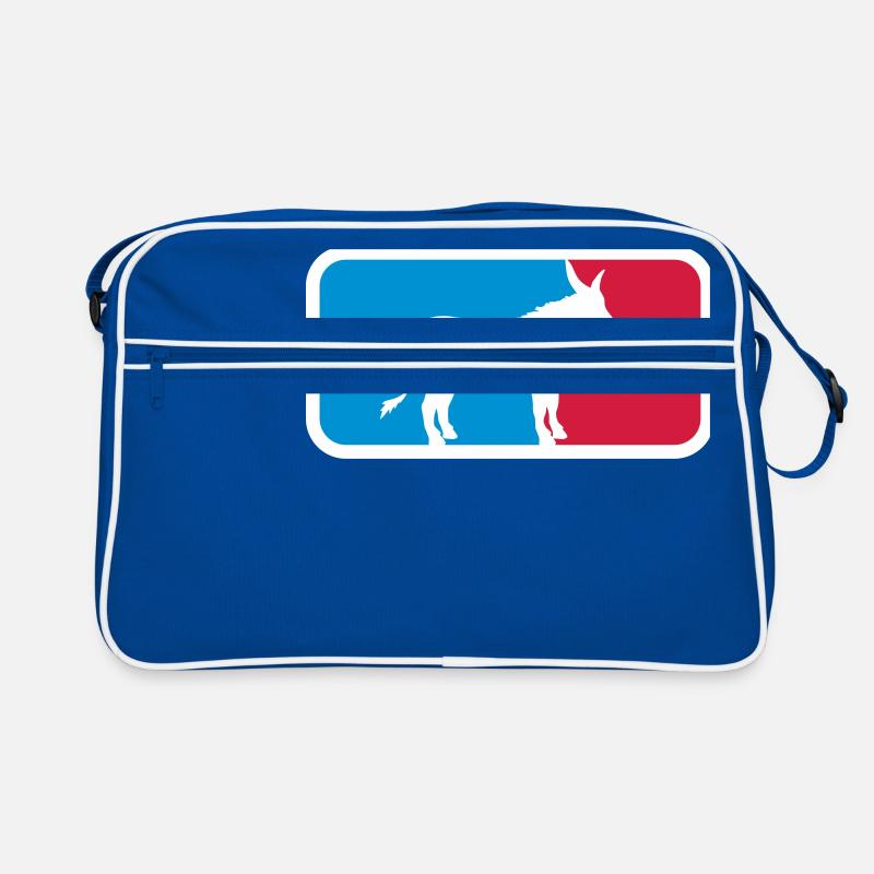 sport logo cool esel pferd pony klein packesel lan Retro Tasche