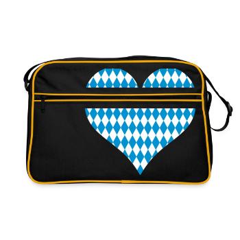Bayern - Retro Tasche - Schwarz/Gold - Vorne