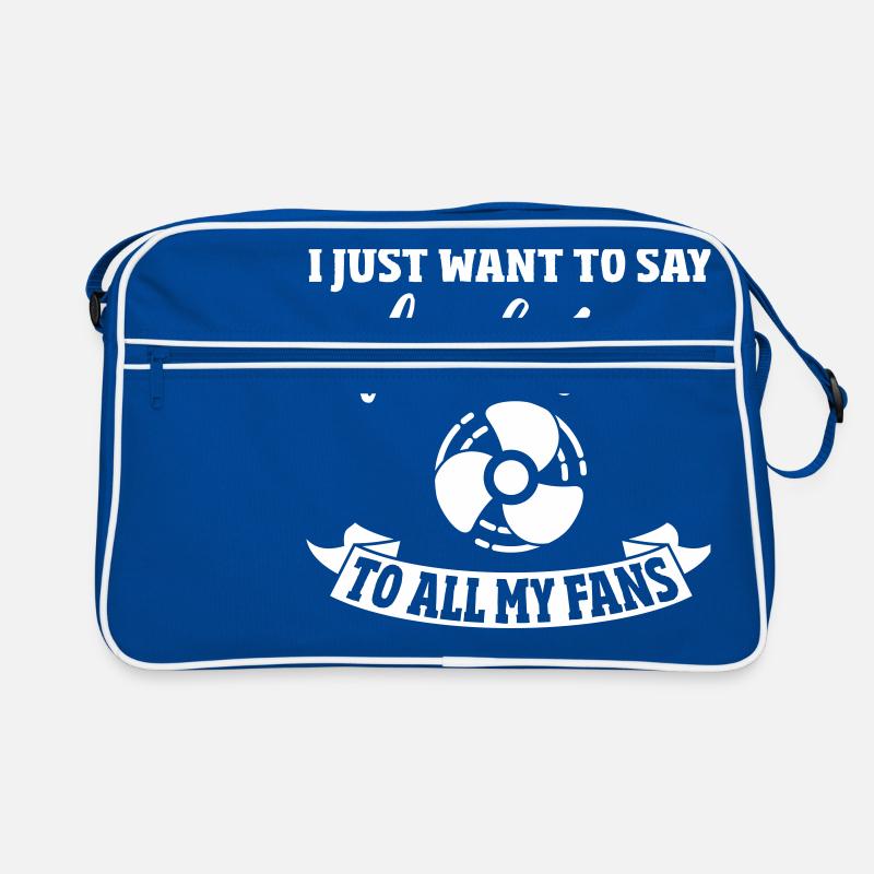 Schwitzen in der Sommerhitze Ventilator Retro Tasche