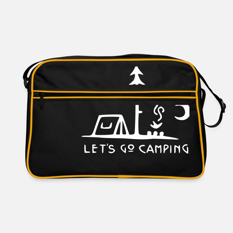 Let's go Camping - Retro Bag - black/gold