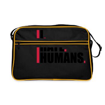 barres cool logo humains texte autocollant baise vous fu - Sac Retro - noir/or - Devant