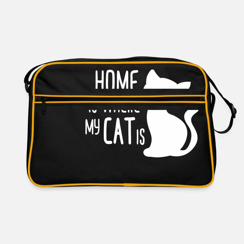La maison est où mon chat est Sac Retro