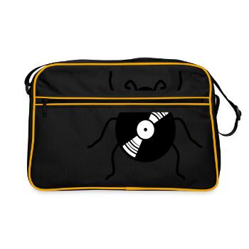 plaque de vinyle musique party dj disco club raccrocher ma - Sac Retro - noir/or - Devant