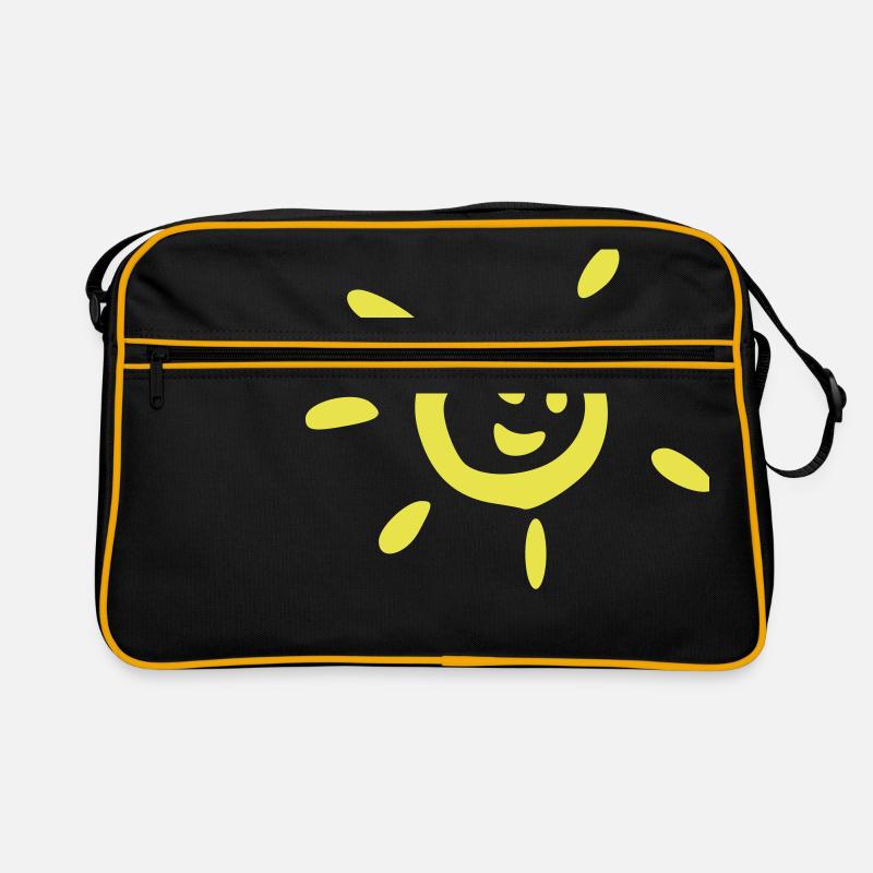 lachende Sonne - Smiley Retro Tasche